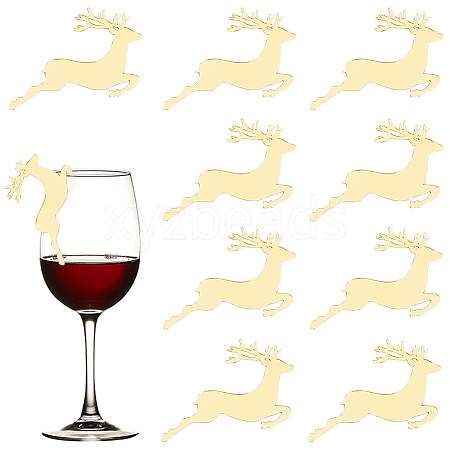 SUNNYCLUE Deer Shape Plastic Wine Glass Charms AJEW-SC0001-63B-1