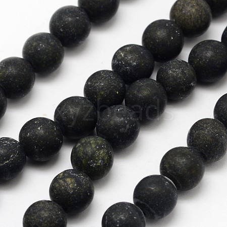 Natural Serpentine/Green Lace Stone Beads Strands G-D676-10mm-1