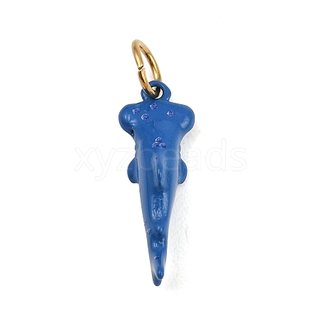 Spray Painted 304 Stainless Steel Pendants SA-CBA4A21-01G-B-1