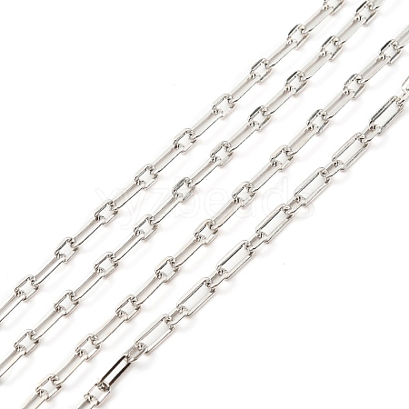 Anti-Tarnish Rhodium Plated 925 Sterling Silver Figaro Chains STER-F052-12P-1