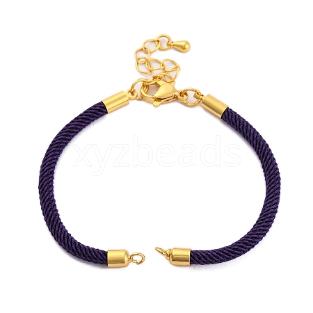 Nylon Cords Bracelet Makings Fit for Connector Charms AJEW-P116-02G-34-1