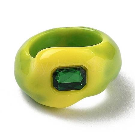 Resin Finger Rings X-RJEW-Z007-05B-1