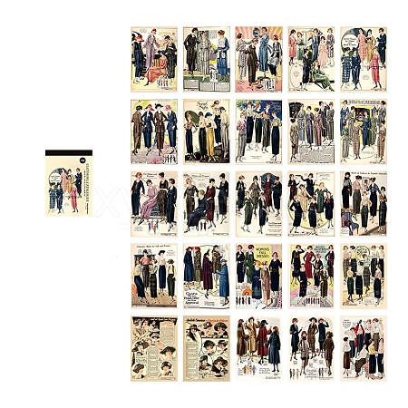 Human Paper Stickers Set STIC-PW0006-096D-1