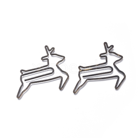 Christmas Reindeer/Stag Shape Iron Paperclips TOOL-K006-22AB-1