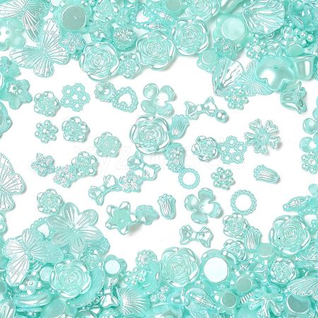 Acrylic Pearly Lustre Beads OACR-U006-02D-1