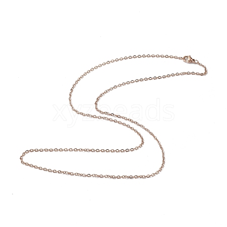 Ion Plating(IP) 304 Stainless Steel Cable Chain Necklace for Men Women NJEW-K245-024C-1