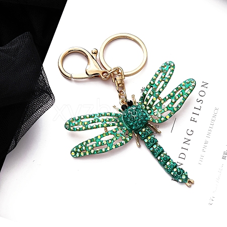 Alloy Rhinestone Keychain PW-WGB9AB5-01-1