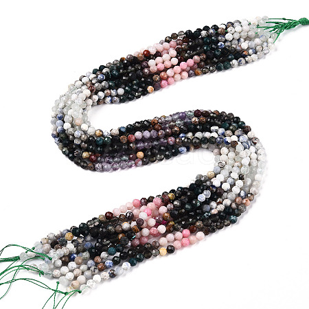 Natural & Synthetic Mixed Gemstone Beads Strands G-D080-A01-01-13-1