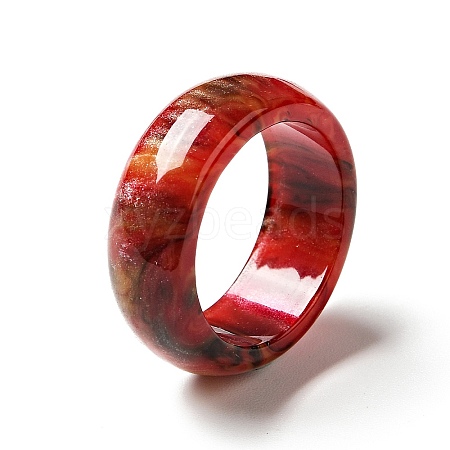Resin Plain Band Finger Ring for Women LS-RJEW-C034-01C-1