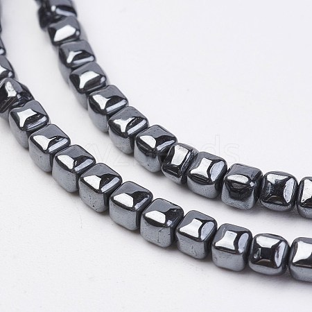 Non-magnetic Synthetic Hematite Beads Strands G-F396-34-4x4mm-1