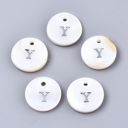 Natural Freshwater Shell Pendants X-SHEL-Q018-01A-Y-P-1