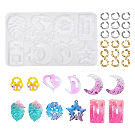 DIY Pendant Resin Craft Making Kits DIY-CJ0002-16-1