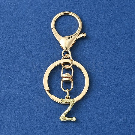 Alloy Initial Letter Charm Keychains KEYC-YW00006-26-1