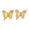 Brass Pave Faceted Glass Connector Charms X-FIND-Z020-04Q-1