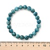 Natural Apatite Round Round Beaded Stretch Bracelets BJEW-G697-01A-4