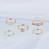 1Box Alloy Rhinestone Finger Rings Sets for Women RJEW-LP0002-47-3