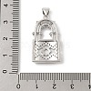 Brass Micro Pave Cubic Zirconia Pendants KK-U047-13P-3