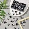 100Pcs 5 Styles Opaque Acrylic Beads OACR-FS0002-06-7