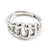 Rack Plating Brass Crown Adjustable Ring for Women RJEW-E064-07P-2