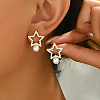 Elegant Brass Imitation Pearl Stud Earrings Women's Daily Jewelry DV0468-4-4