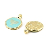 Hannukah Brass Enamel Pendants KK-K346-15G-2