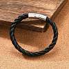 Braided Microfiber Leather Cord Bracelets for Men BJEW-Z081-13P-02-2