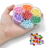 490Pcs 7 Colors Opaque Acrylic Beads SACR-YW0001-49-5