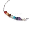 Chakra Theme Natural & Synthetic Mixed Gemstone & Pearl Beaded Bracelets BJEW-JB09946-02-3