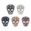 5Pcs 5 Colors Skull Cloth Sew on Appliques DIY-FG0003-92-1