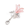 15Pcs 3 Styles Angel Glass Pearl & Acrylic Pendant Decorations HJEW-JM02675-5