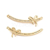 Brass Micro Pave Clear Cubic Zirconia Connector Charms KK-E068-VC482-1