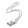 Non-Tarnish 304 Stainless Steel Skateboard with Word Skate Spirit Pendant Necklace NJEW-M188-01P-1