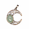 Retro Hollow Natural Aventurine Pendants PW-WGE1A4B-05-1