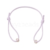 10Pcs 10 Colors Adjustable Waxed Polyester Cord Bracelet Making AJEW-JB01314-3