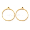 304 Stainless Steel Open Back Bezel Flat Round Pendants STAS-Z040-04B-G-1