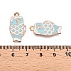 Light Gold Plated Alloy Enamel Pendants PALLOY-N176-27A-RS-3