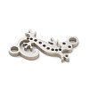 201 Stainless Steel Laser Cut Connector Charms STAS-R133-02P-06-2