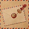 Golden Tone Brass Sealing Wax Stamp Head AJEW-WH0208-851-3
