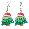 Christmas Resin Dangle Earrings EJEW-JE06090-1