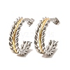 304 Stainless Steel Two Tone Stud Earrings EJEW-F355-02GP-02-2