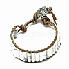 Cowhide Leather Cord Bracelets BJEW-R309-01B-02-1