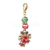 10Pcs Christmas Alloy Enamel Pendant Decorations HJEW-JM02534-4