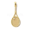 Brass Micro Pave Cubic Zirconia Pendants KK-S391-07G-02-1