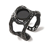 Hammered 304 Stainless Steel Cuff Ring Components SA-CBAC0DF-02A-EB-1