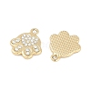 Alloy Rhinestone Pendants FIND-M018-21G-2