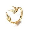 304 Stainless Steel Cuff Open Rings for Women SA-CBA54F2-04G-3