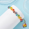 Smiling Face Adjustable Glass Seed Beaded Bracelets for Women BJEW-MZ00339-1