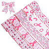 5 Rolls 5 Styles Printed Polyester Grosgrain Ribbon OCOR-PH0006-02-1