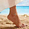 925 Sterling Silver Anklet AJEW-Z029-06G-4