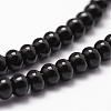 Natural Black Onyx Beads Strands G-P161-19-4x2mm-3